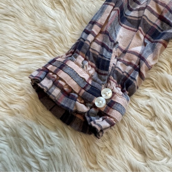 Birds of Paradis By Trovata Finley Pintuck Plaid Shirt - Size Small - Picture 8 of 10